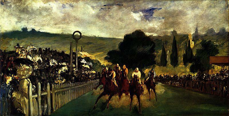 Edouard Manet Rennen in Longchamp oil painting picture